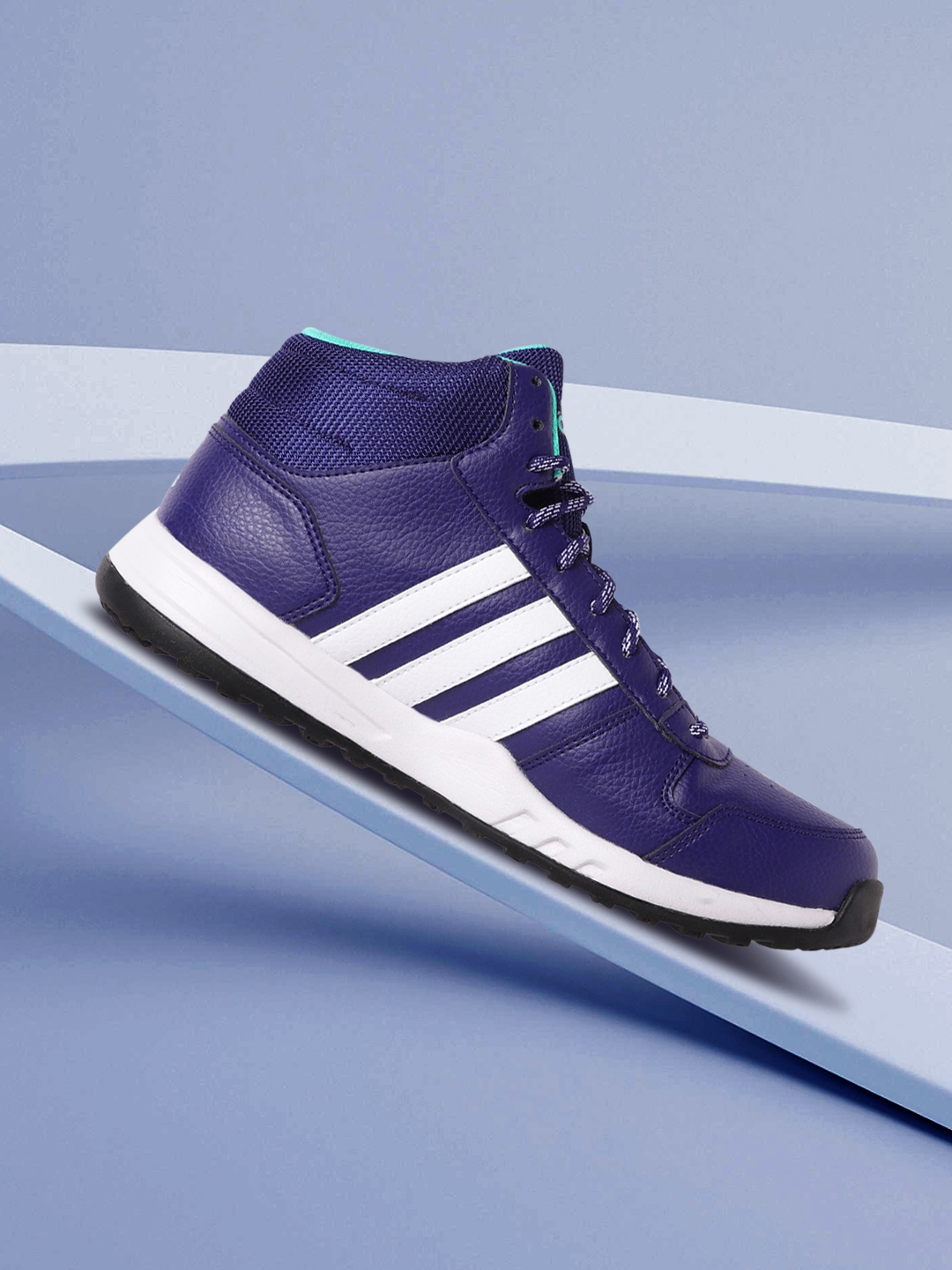 Buy ADIDAS Men Purple White Perforated Detail Court Glide Non Marking Mid Top Running Shoes Sports Shoes for Men 17146426 Myntra