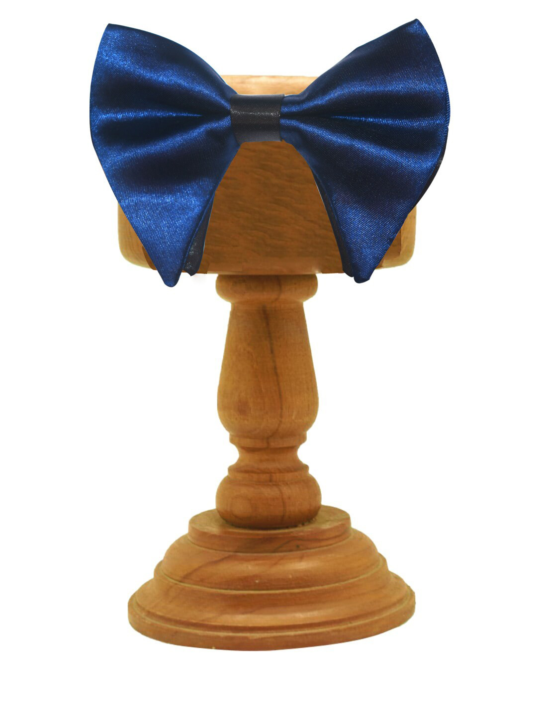 MUTAQINOTI Men Navy Blue Solid Bow Tie