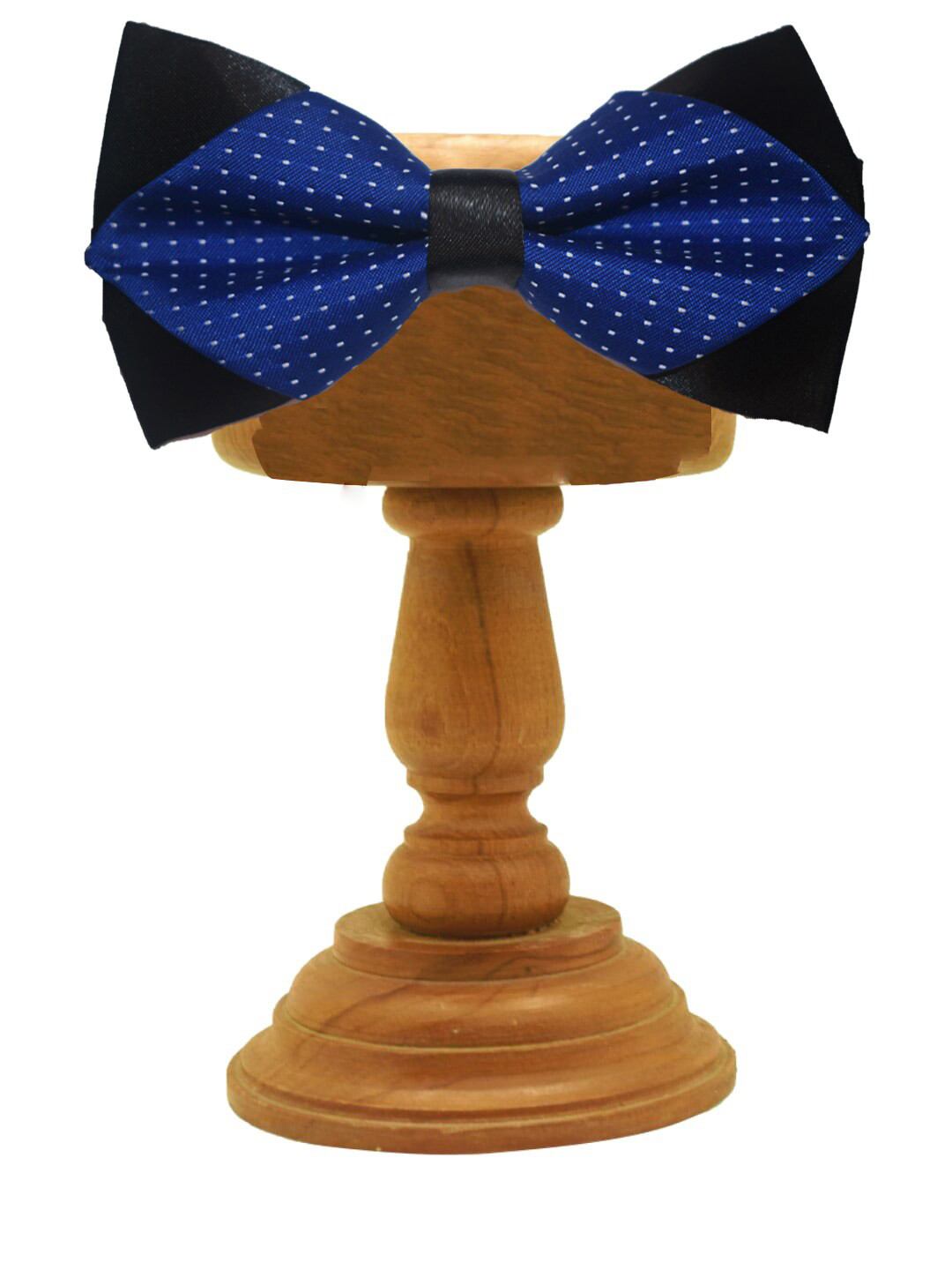 MUTAQINOTI Men Blue & Black Printed Diamond Bow Tie