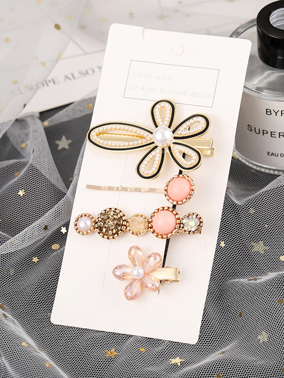 Jewels Galaxy Women Multicoloured Set of 4 Alligator Hair Clip
