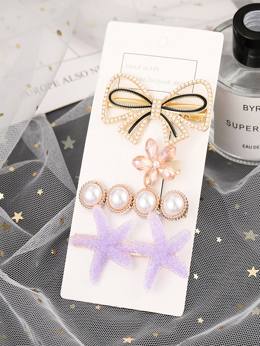 Jewels Galaxy Women Multicoloured Set of 4 Alligator Hair Clip