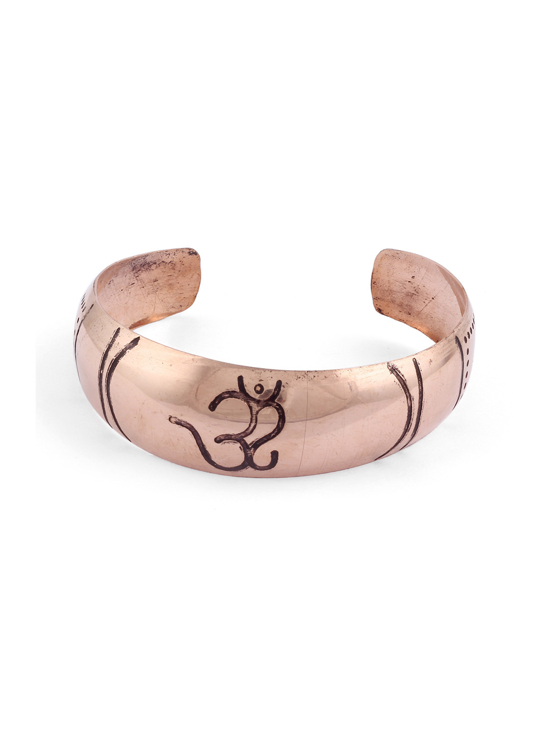 EL REGALO Men Brown & Copper-Plated Brass Cuff Bracelet