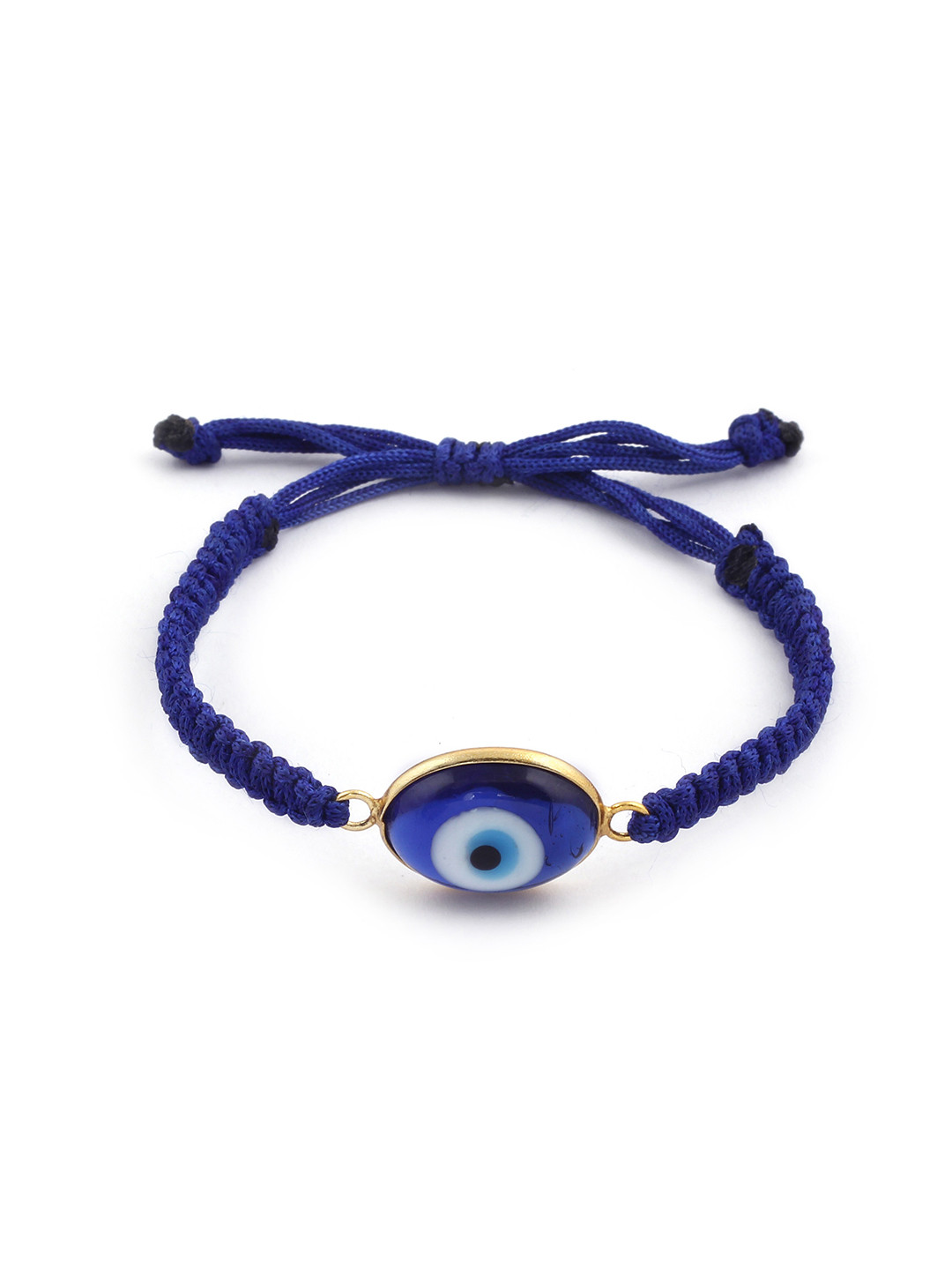 EL REGALO Men Blue & White Antique Evil Eye Charm Bracelet