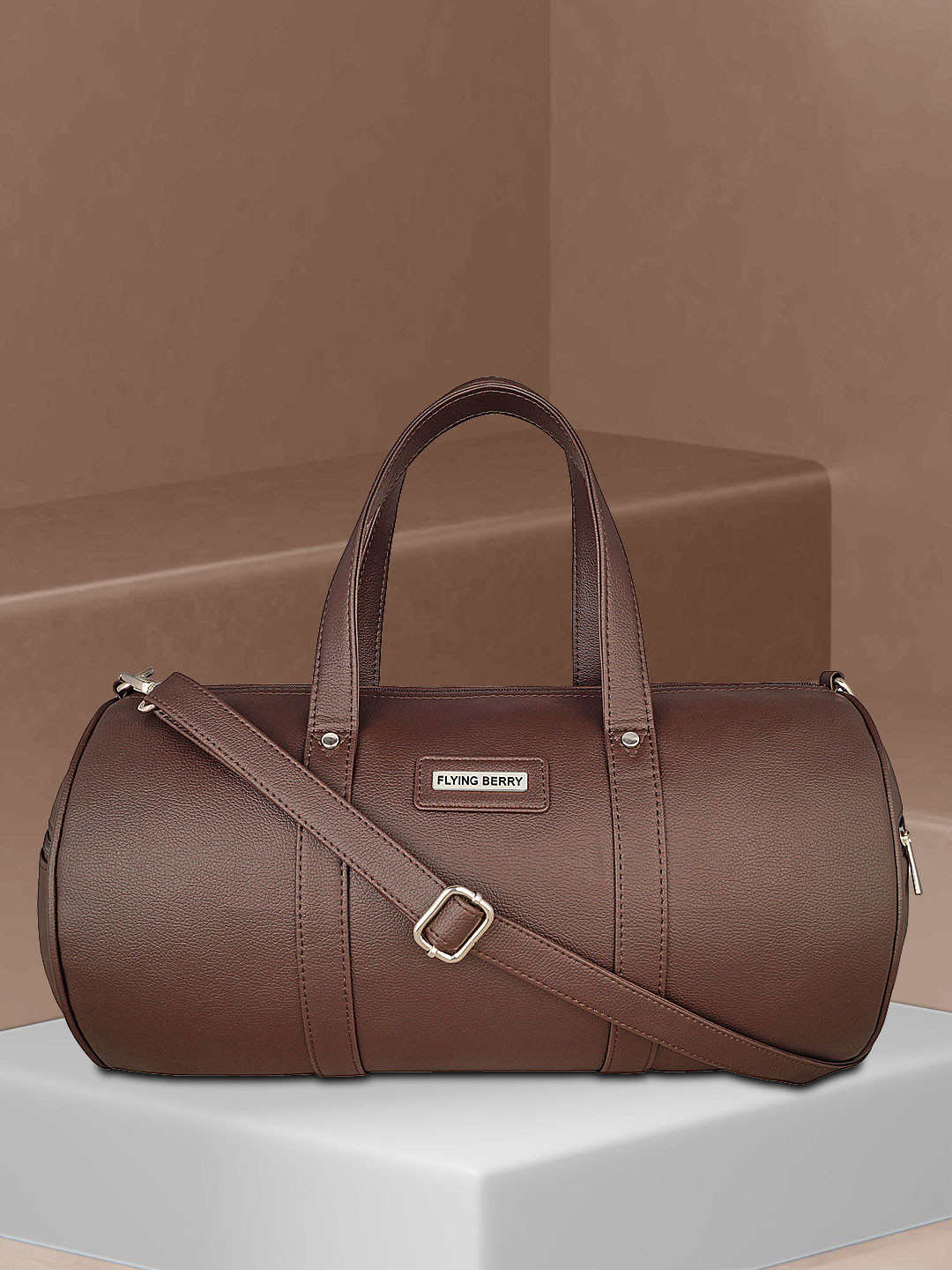 FLYING BERRY Brown Solid Unisex Duffel Bag