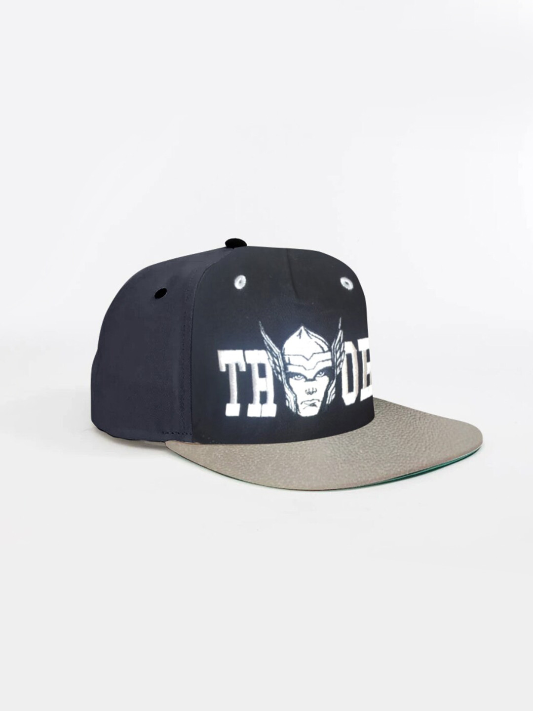 BONKIDS Boys Black & White Printed Baseball Cap