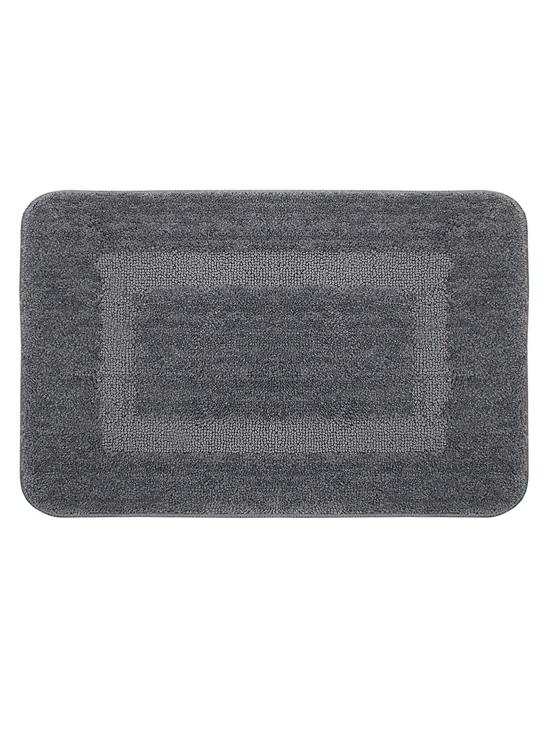 Saral Home Grey Rectangular Bath Rug