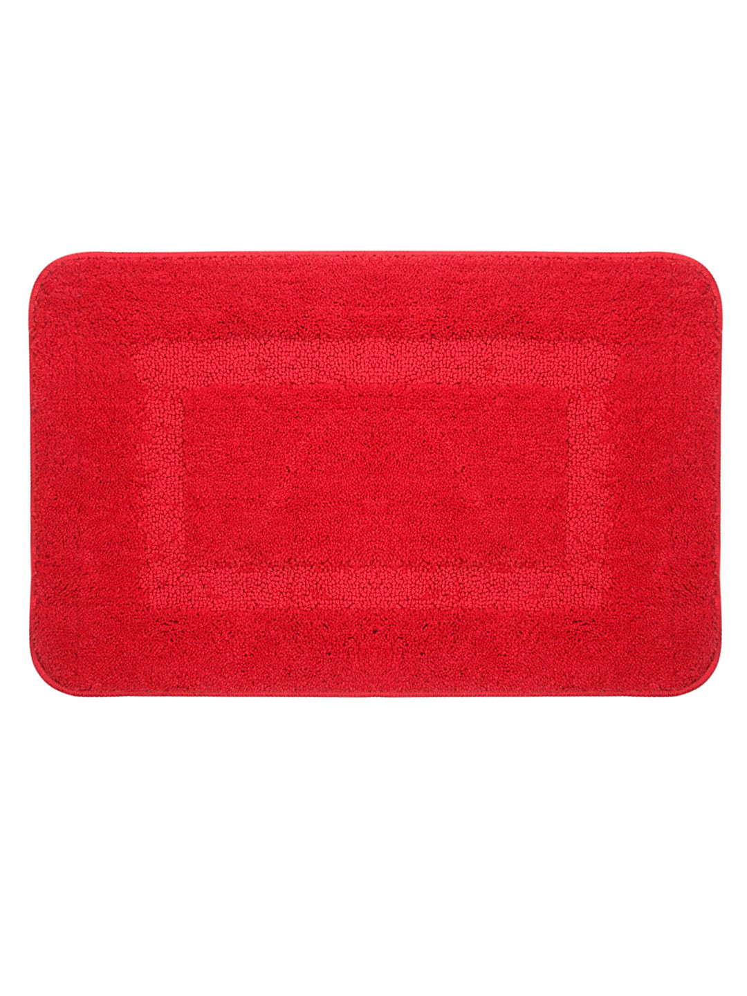 Saral Home Red Rectangular Bath Rug