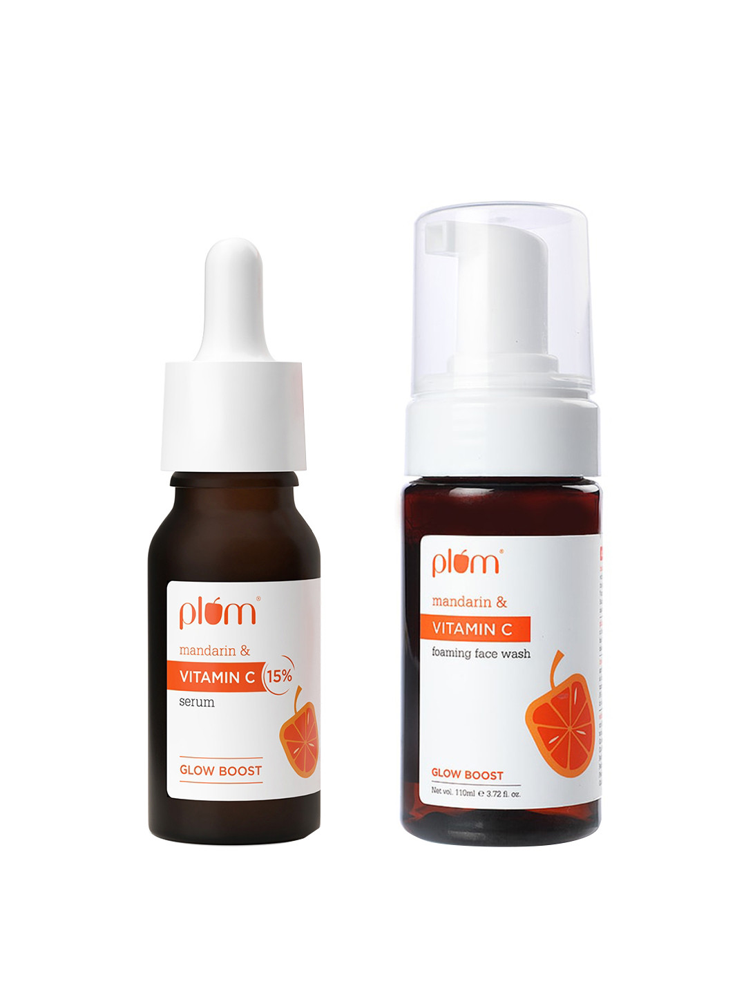 Plum Set of Mandarin & Vitamin C Serum & Face Wash