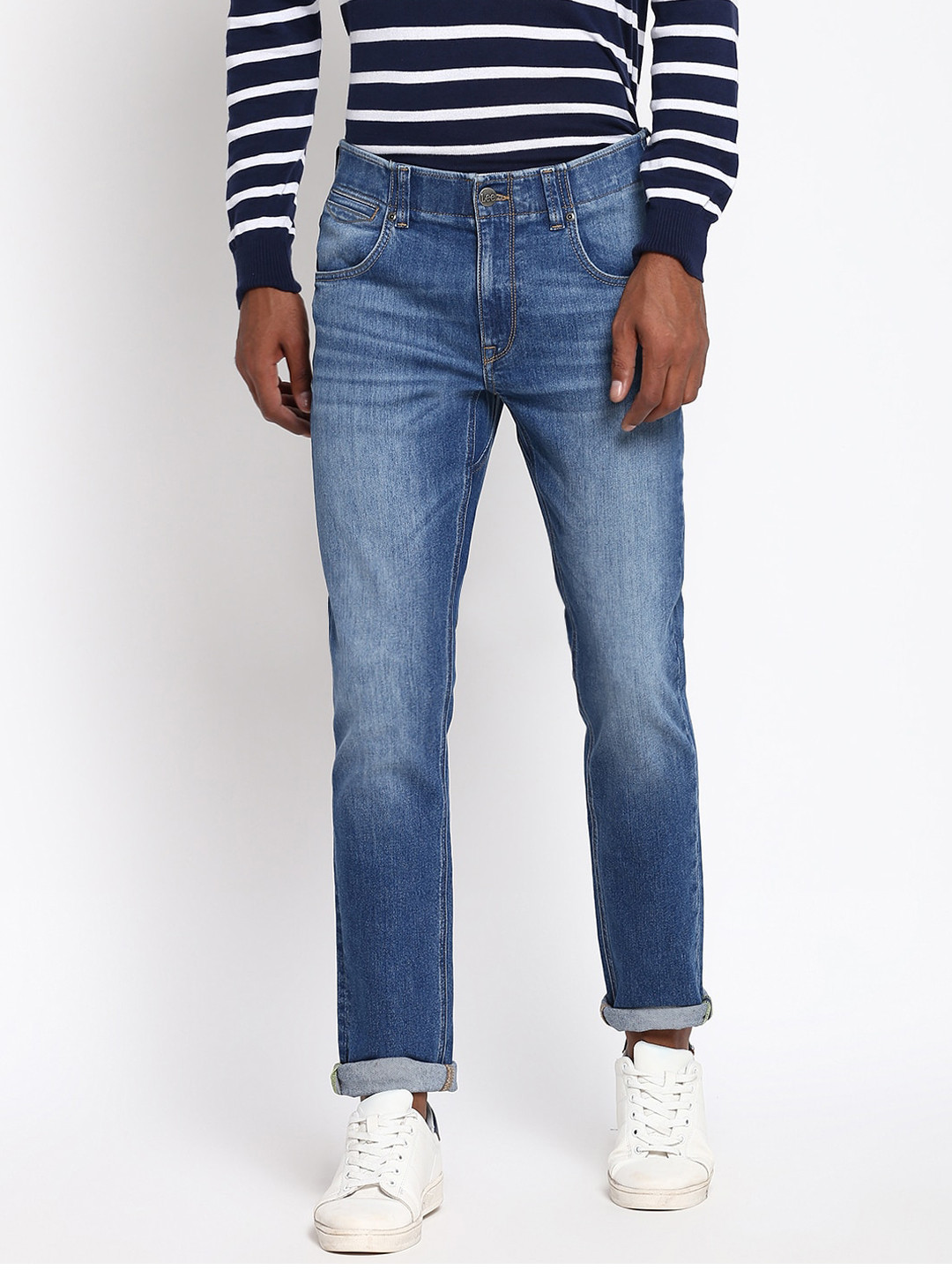 Lee Men Blue Skinny Fit Light Fade Stretchable Jeans