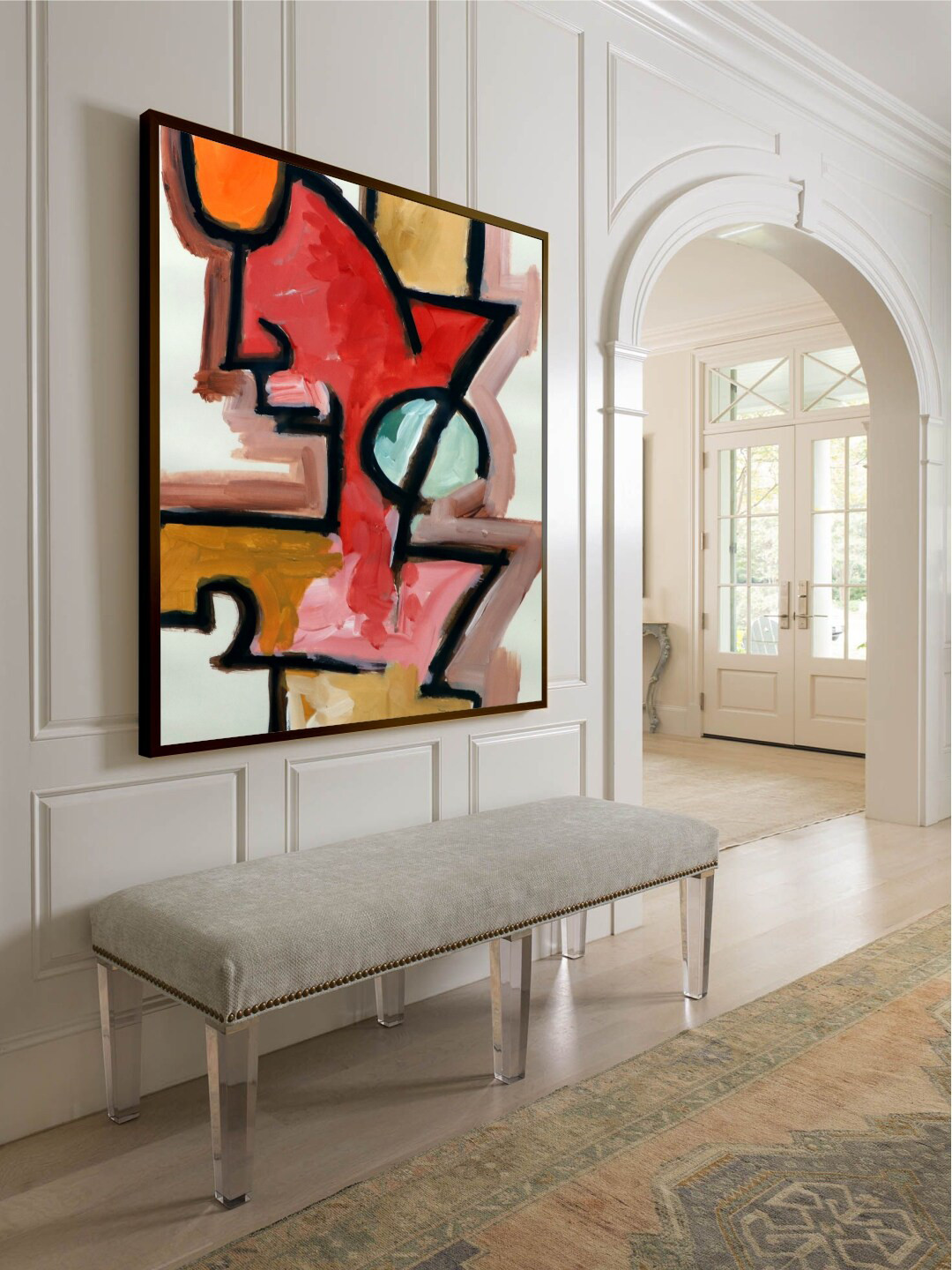 The Art House Multi Color Abstract Painting Wall Art