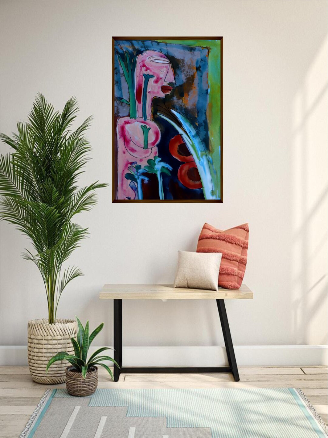 The Art House Multi Color Abstract Painting Framed Wall Art