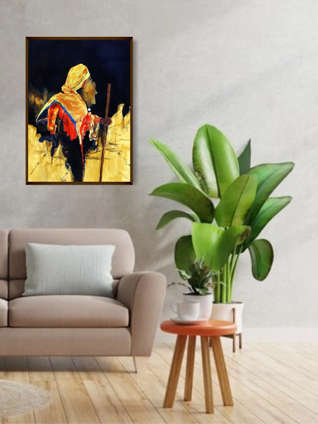 The Art House Black & Yellow Abstract Painting Wall Art
