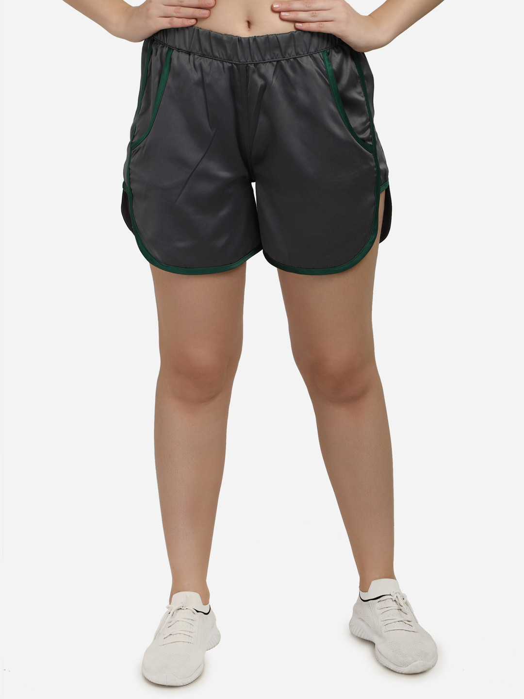 Smarty Pants Women Grey Training or Gym Sports Shorts