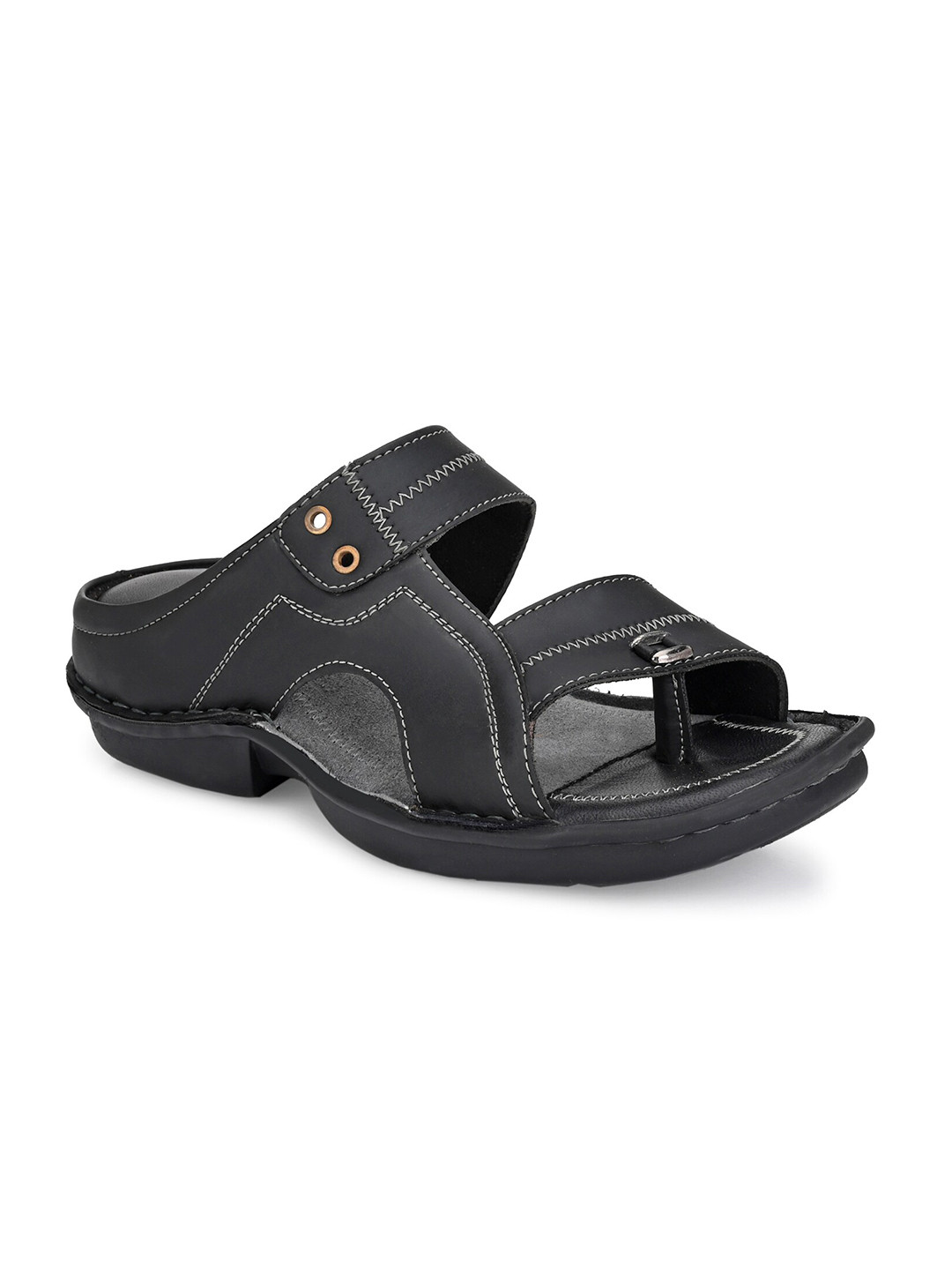 SOFTIO Men Black Comfort Sandals