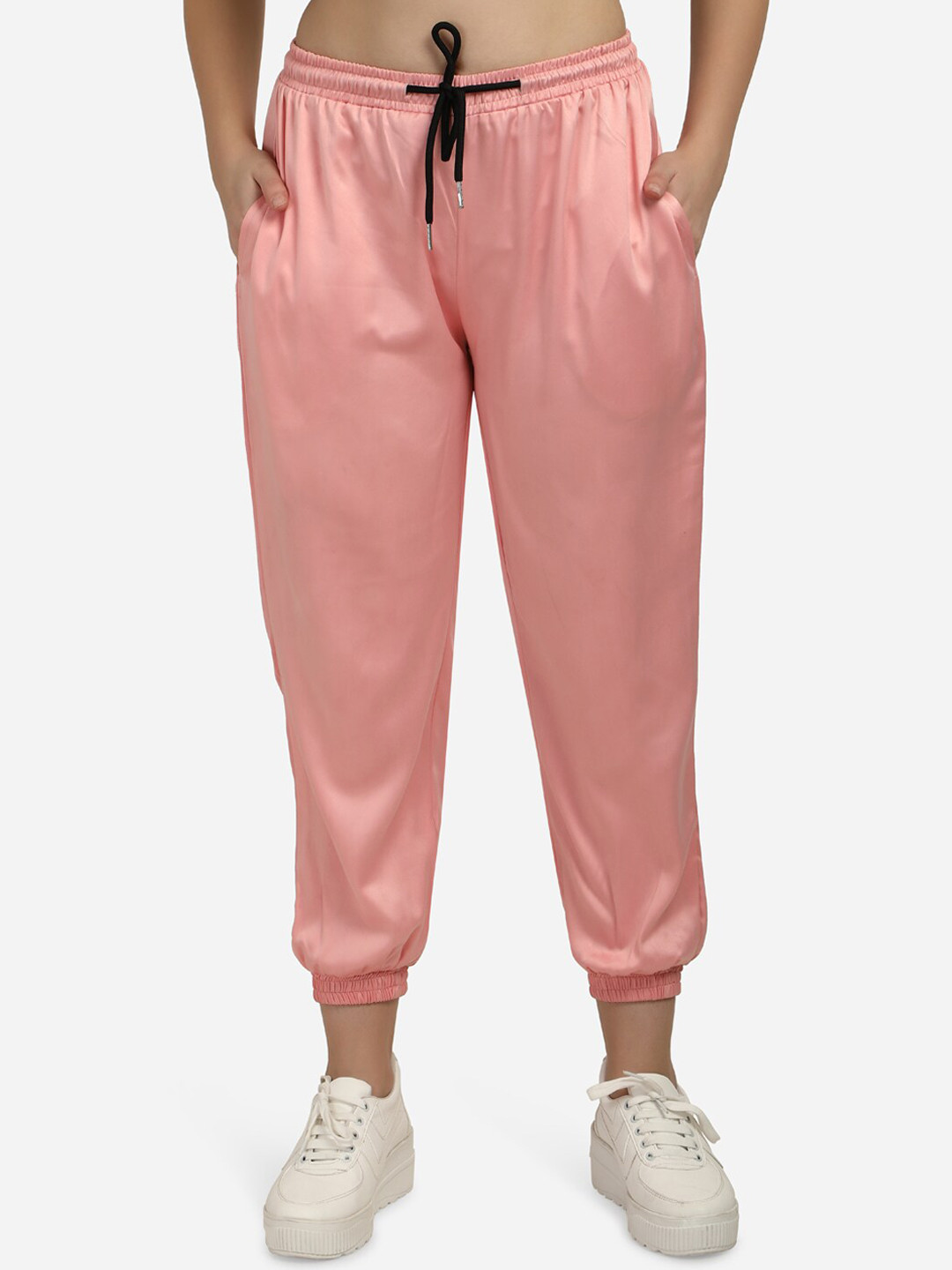 Smarty Pants Women Rose Solid Track Pants