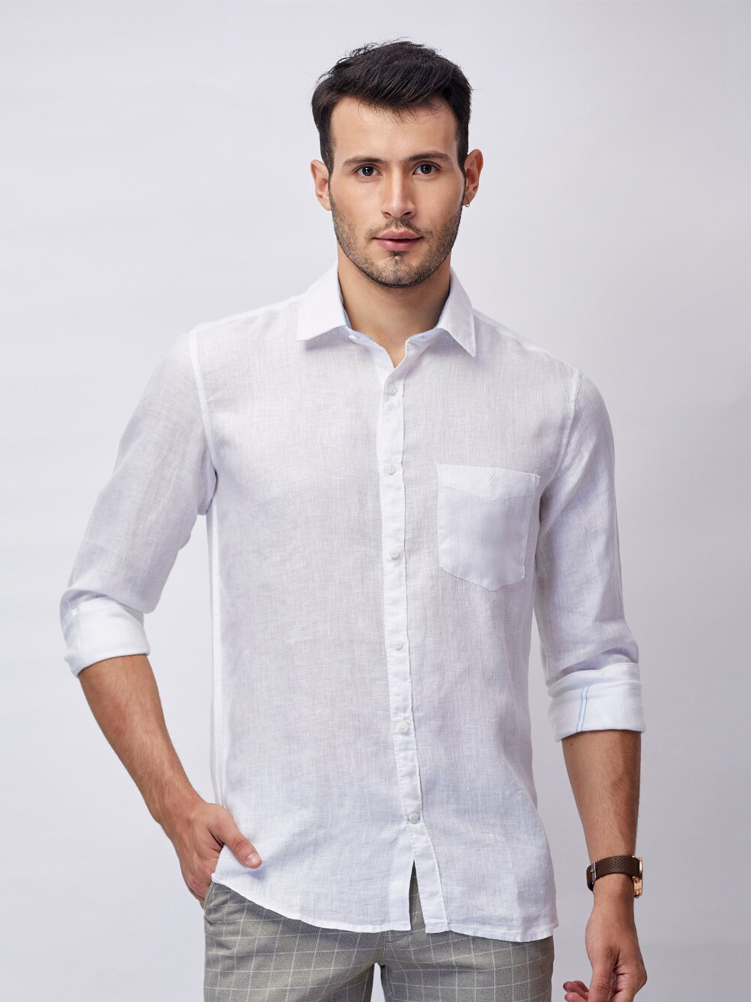 Buy J Hampstead Men White Classic Slim Fit Formal Shirt Shirts