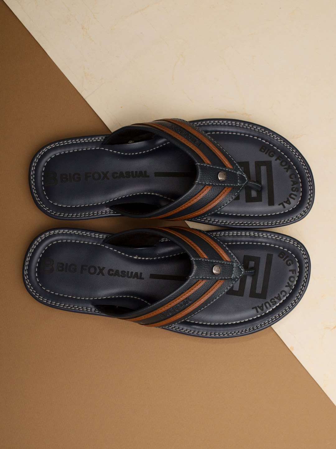 Big Fox Men Blue & Tan Comfort Sandals