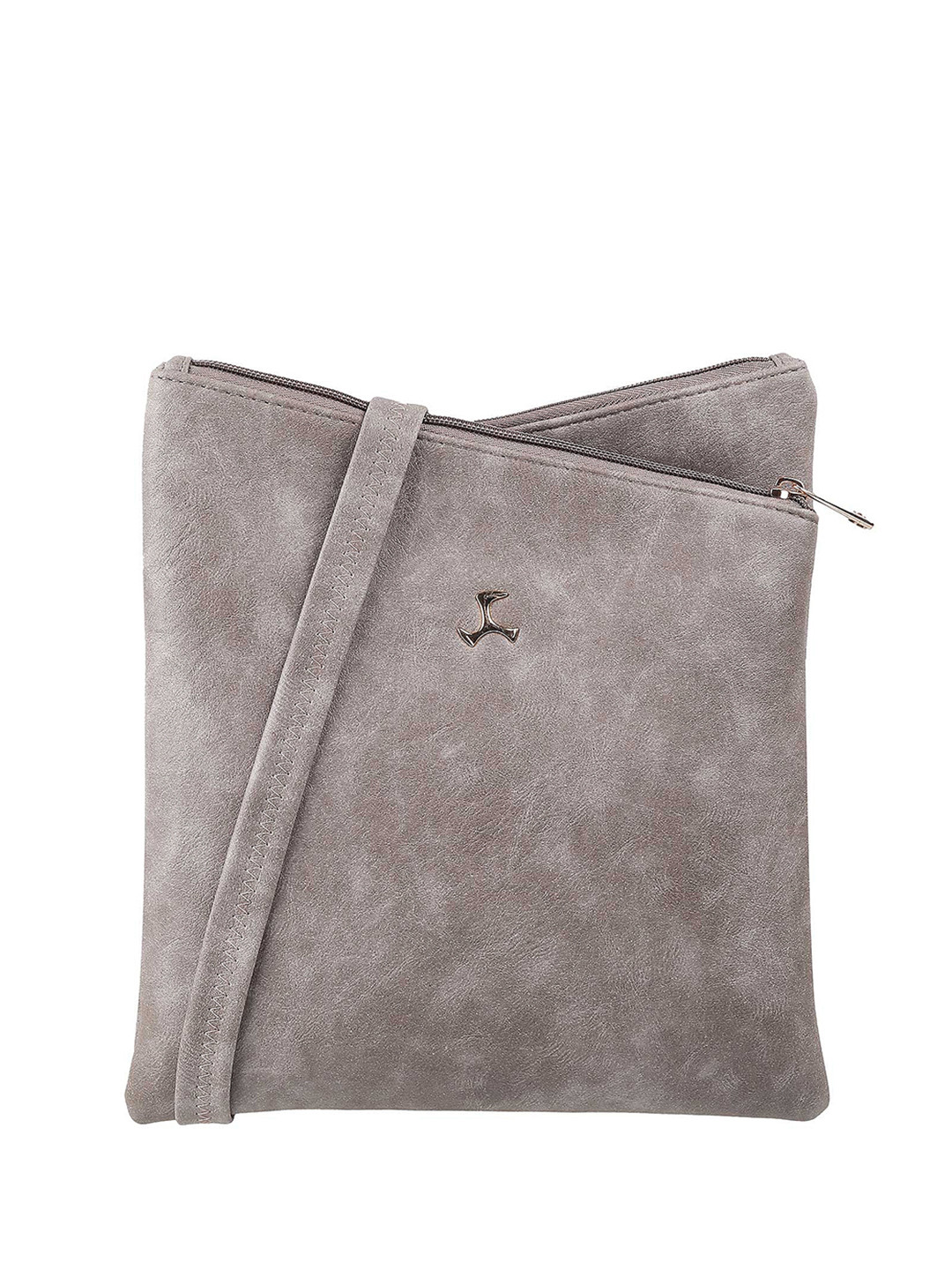 Mochi Grey PU Structured Sling Bag