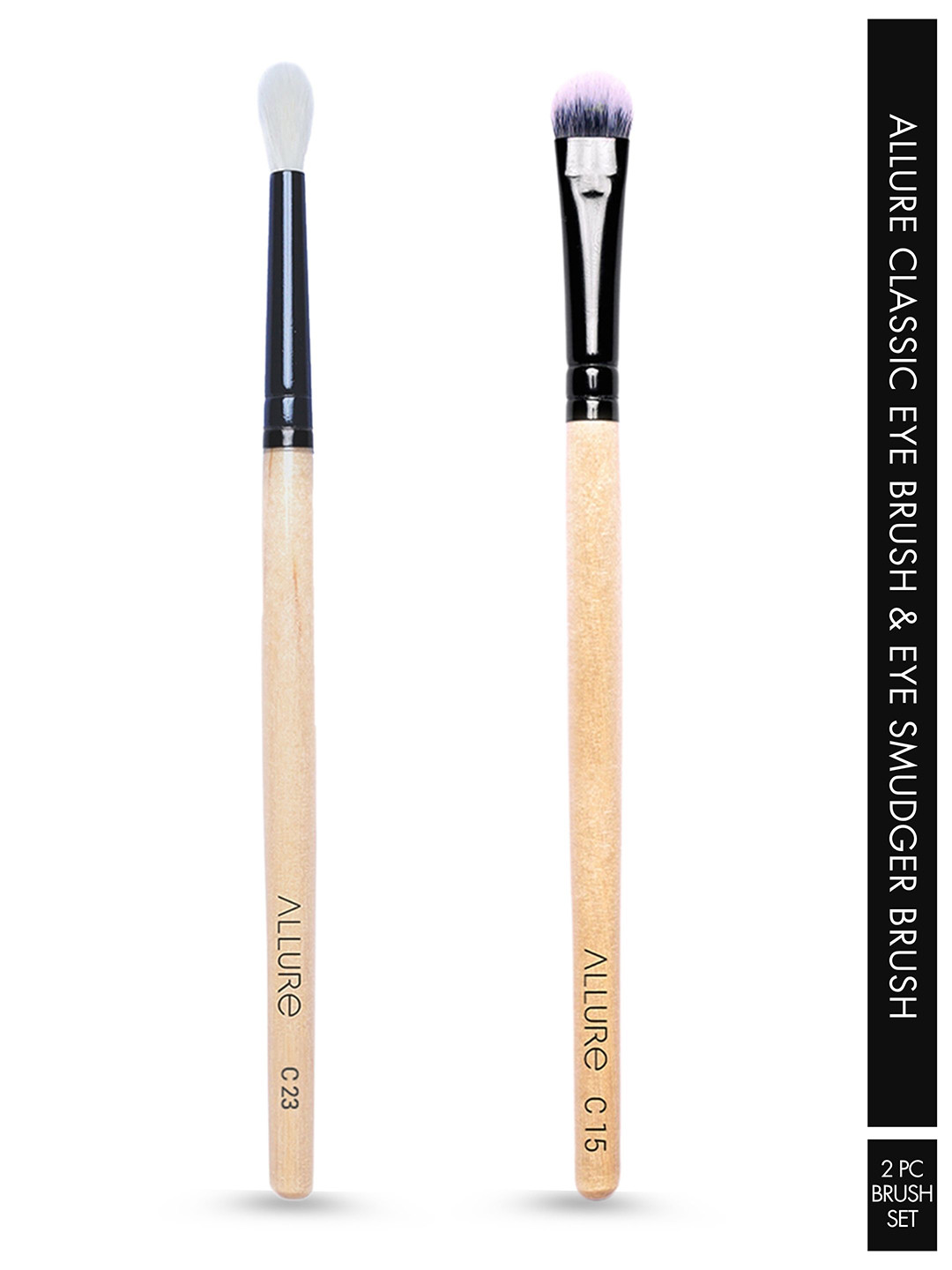 ALLURE Set of Wooden Eye Brush C-23 & Eye Smudger Brush C-15