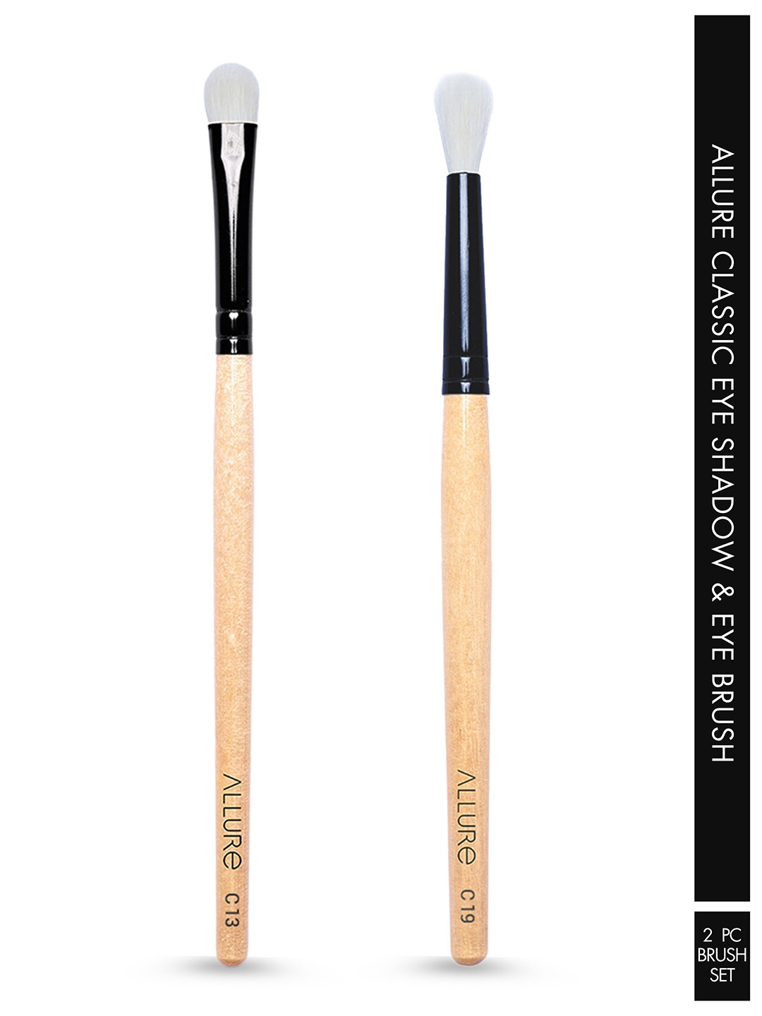 ALLURE Set of Wooden Eyeshadow Brush C-13 & Eye Brush C-19