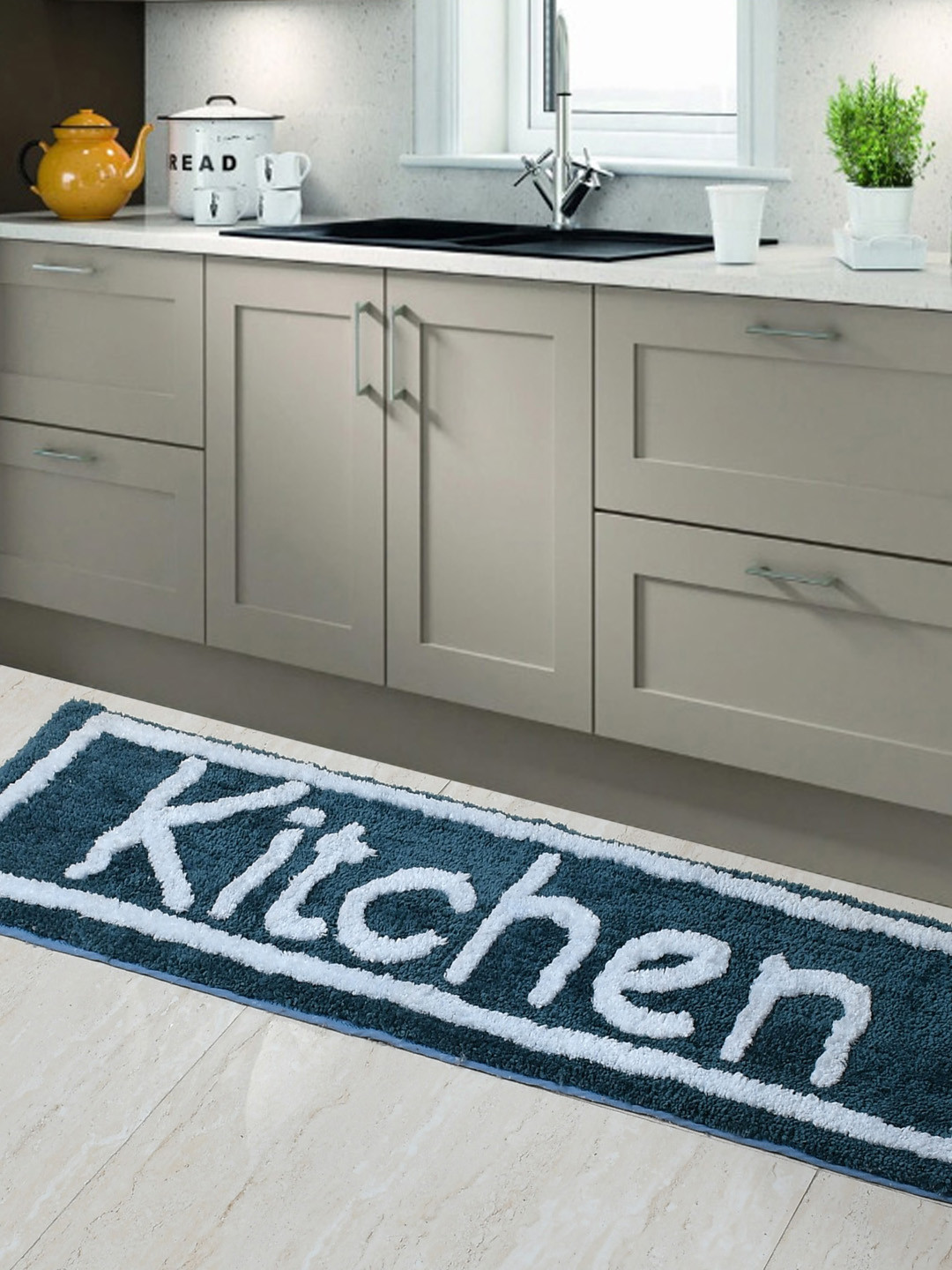 AEROHAVEN Teal Blue Anti Slip Kitchen Runner