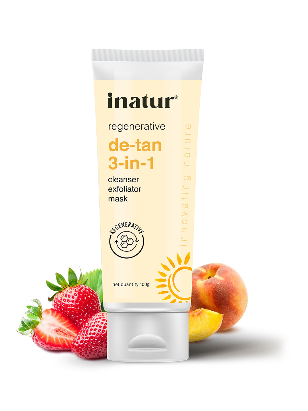 Inatur De-Tan 3-In-1 Cleanser Exfoliator Mask - 100 g