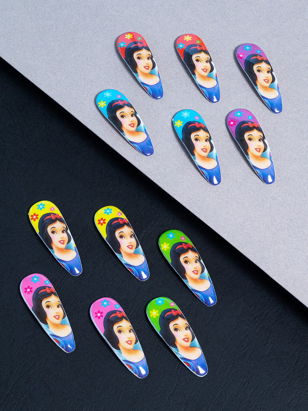 Golden Peacock Girls Blue & Green Tic Tac Hair Clip