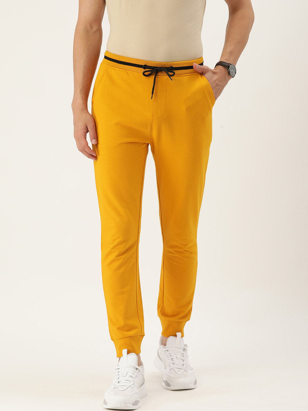 FOREVER 21 Men Mustard Yellow Joggers