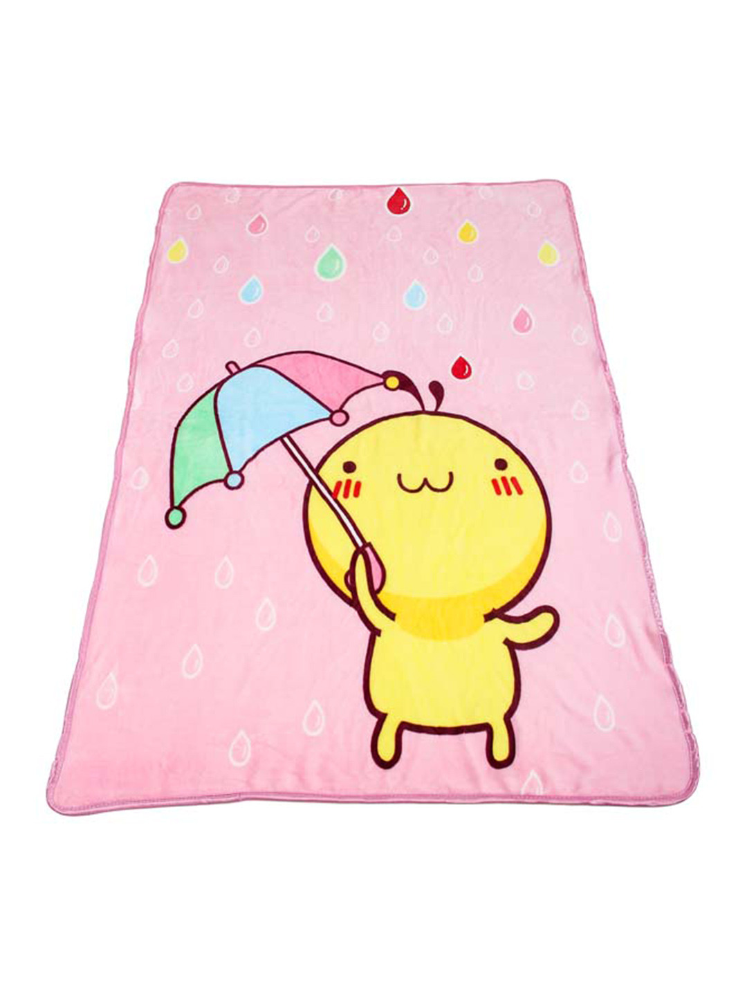 Butterthief Kids Pink Cartoon Character Printed AC Room 233 GSM Single Bed Blanket