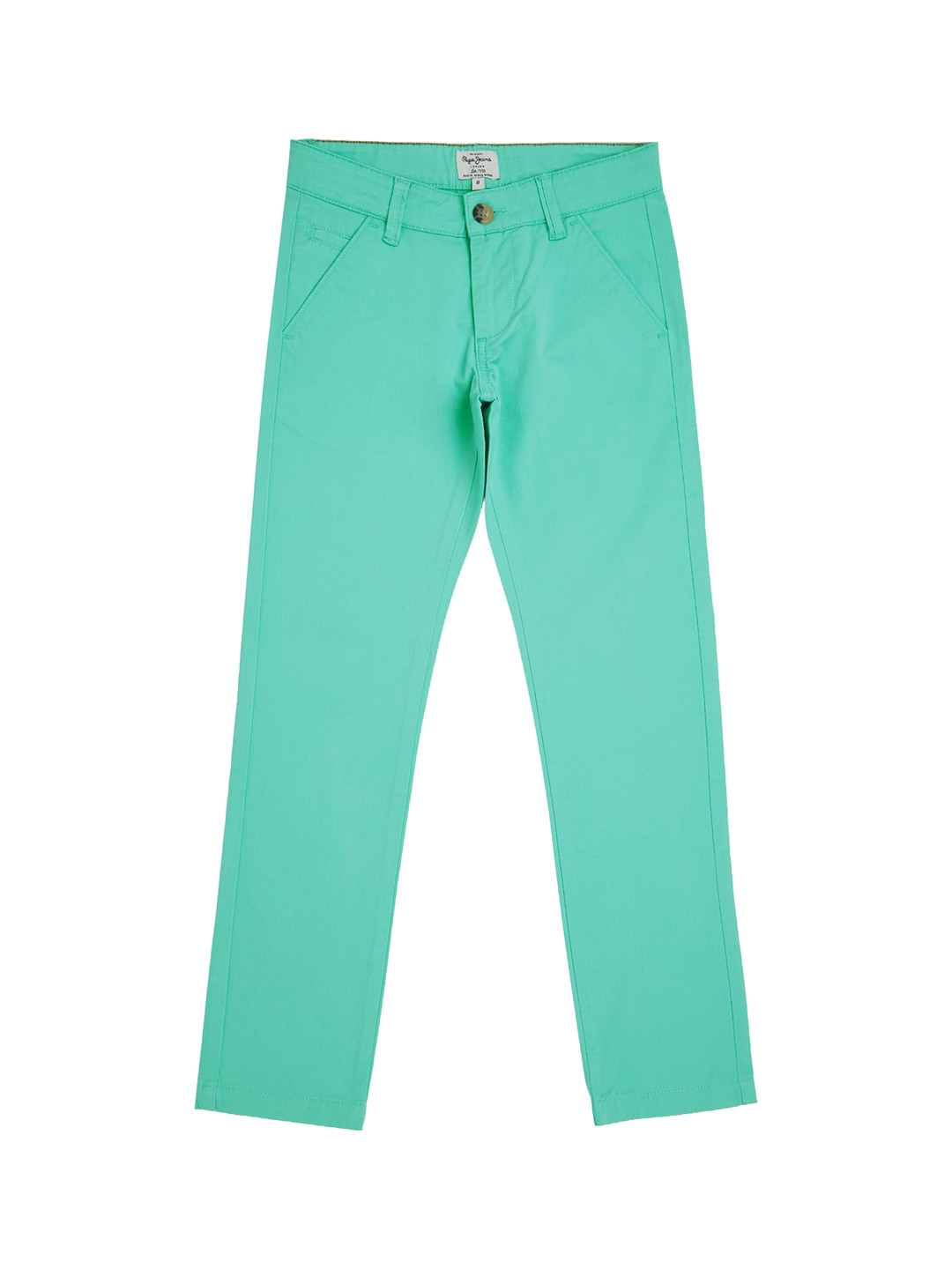 Pepe Jeans Boys Sea Green Regular Fit Winter Chinos Trousers