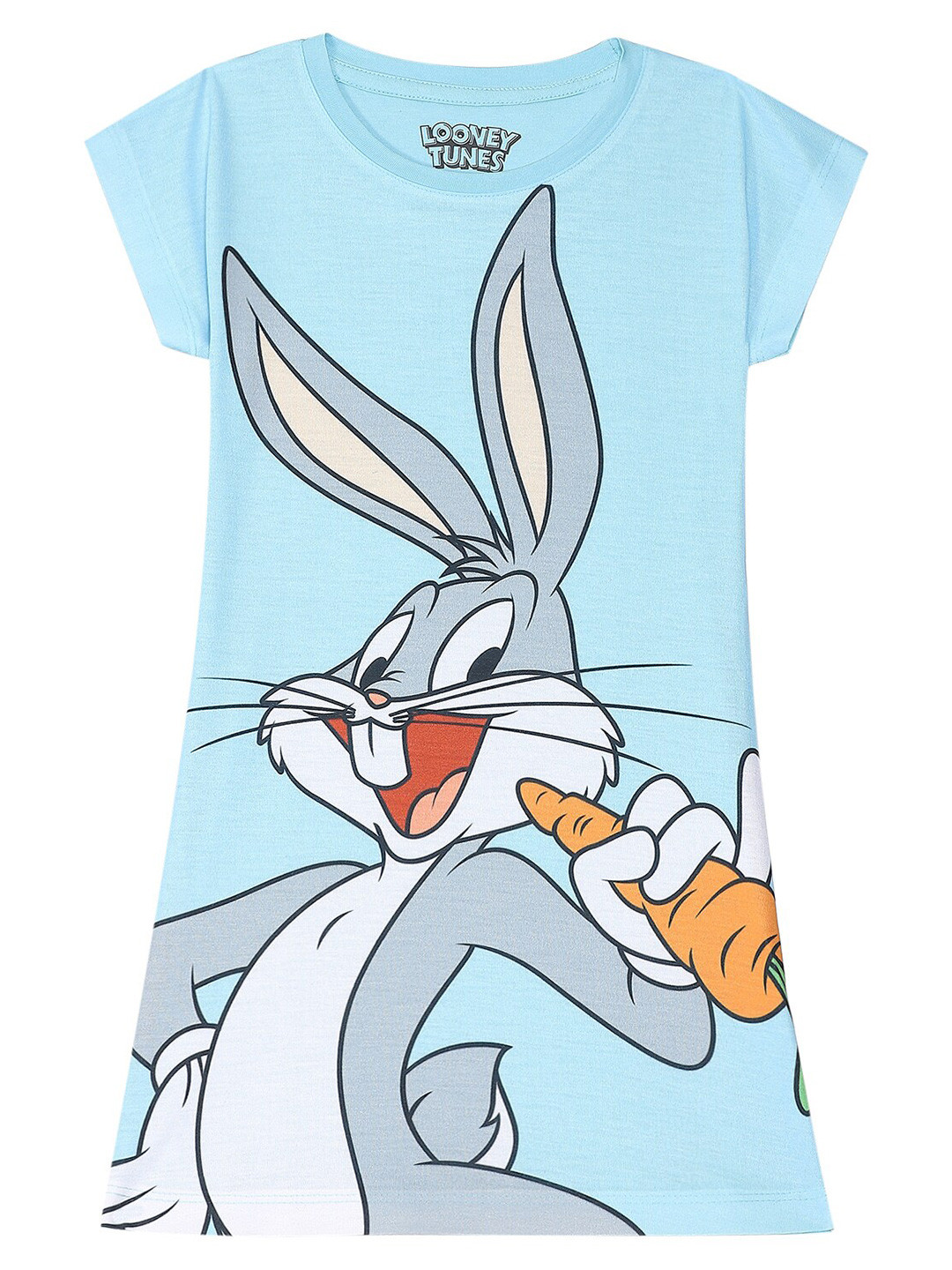 Looney Tunes by Wear Your Mind Blue Printed A-Line Dress