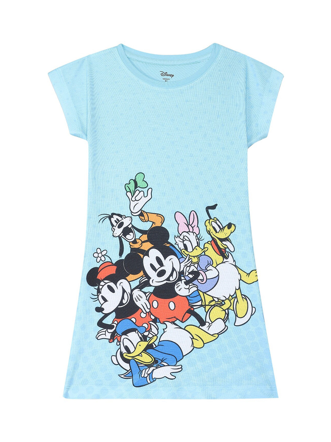 Disney by Wear Your Mind Blue A-Line Mickey & Friends Printed Dress
