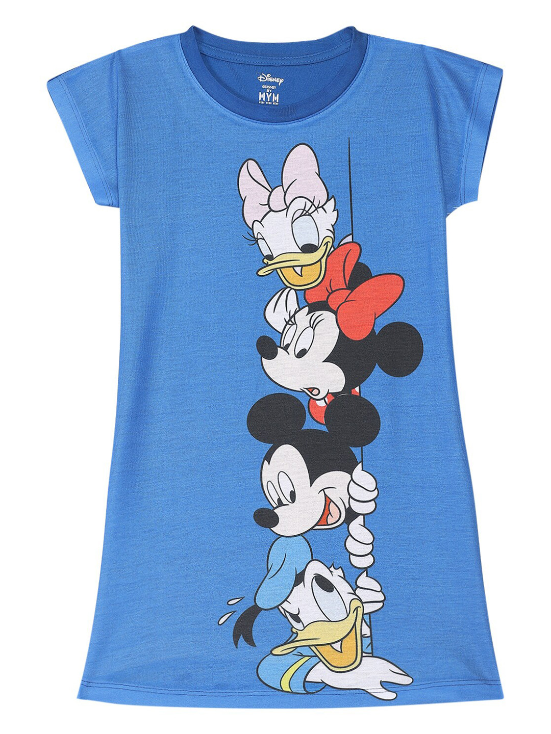 Disney by Wear Your Mind Girls Blue Mickey & Friends Printed T-shirt Nightdress