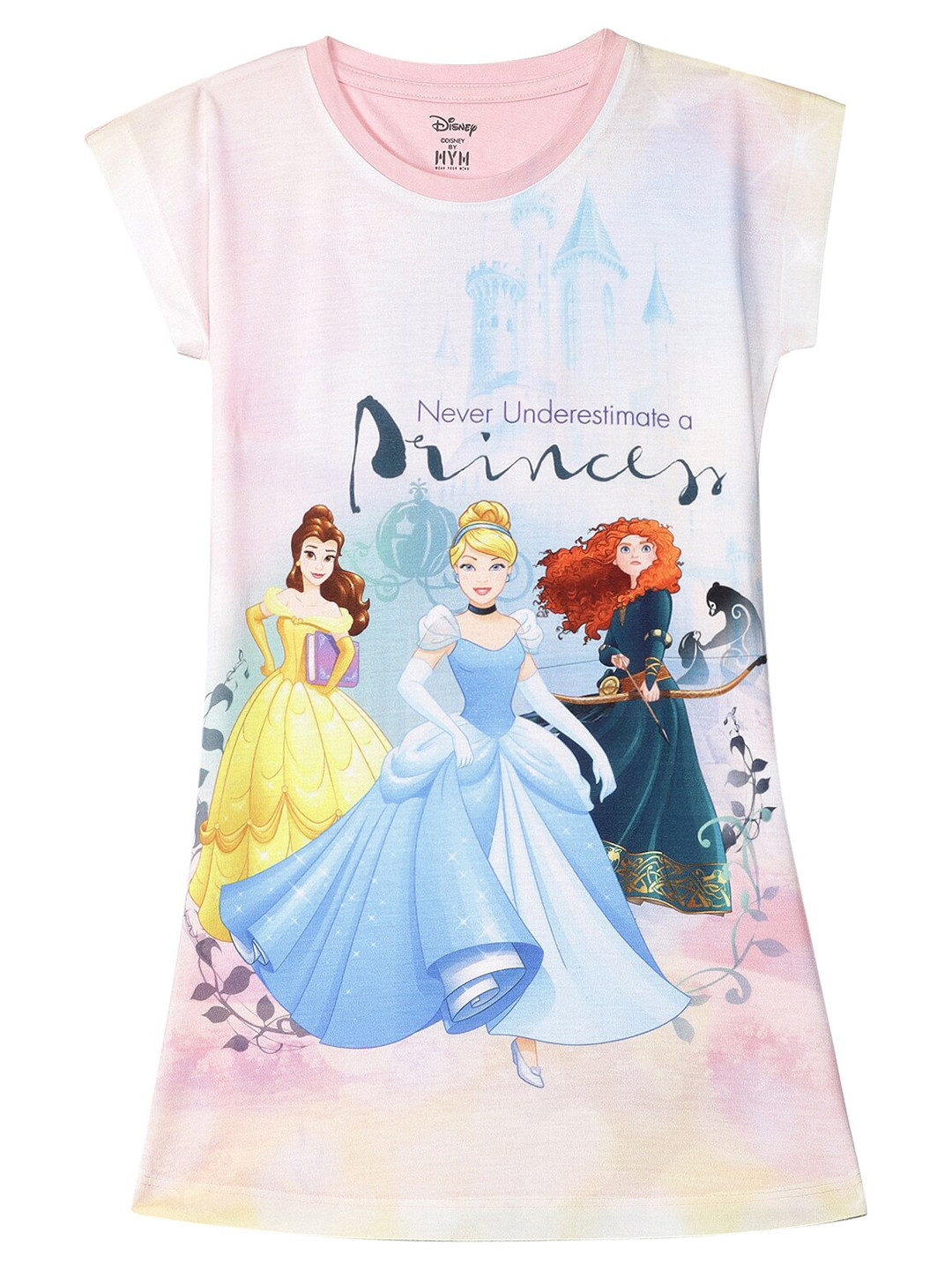 Disney by Wear Your Mind Pink Disney Princess Printed T-shirt Dress