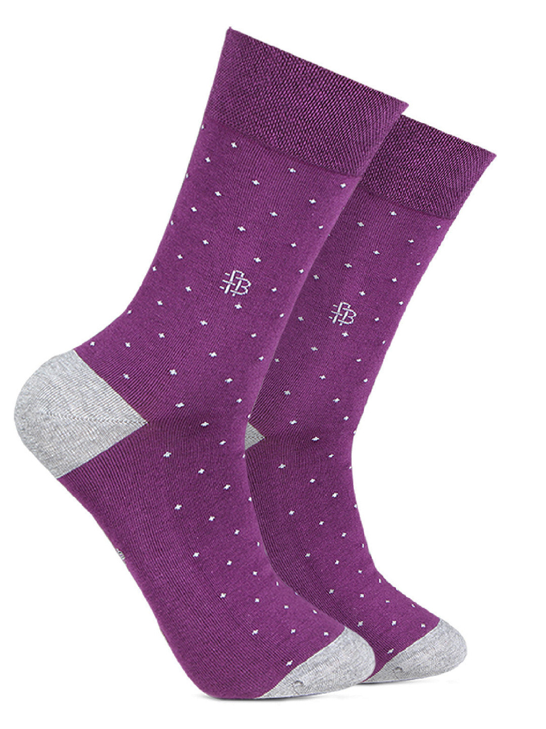 Bonjour Men Violet Patterned Formal Socks