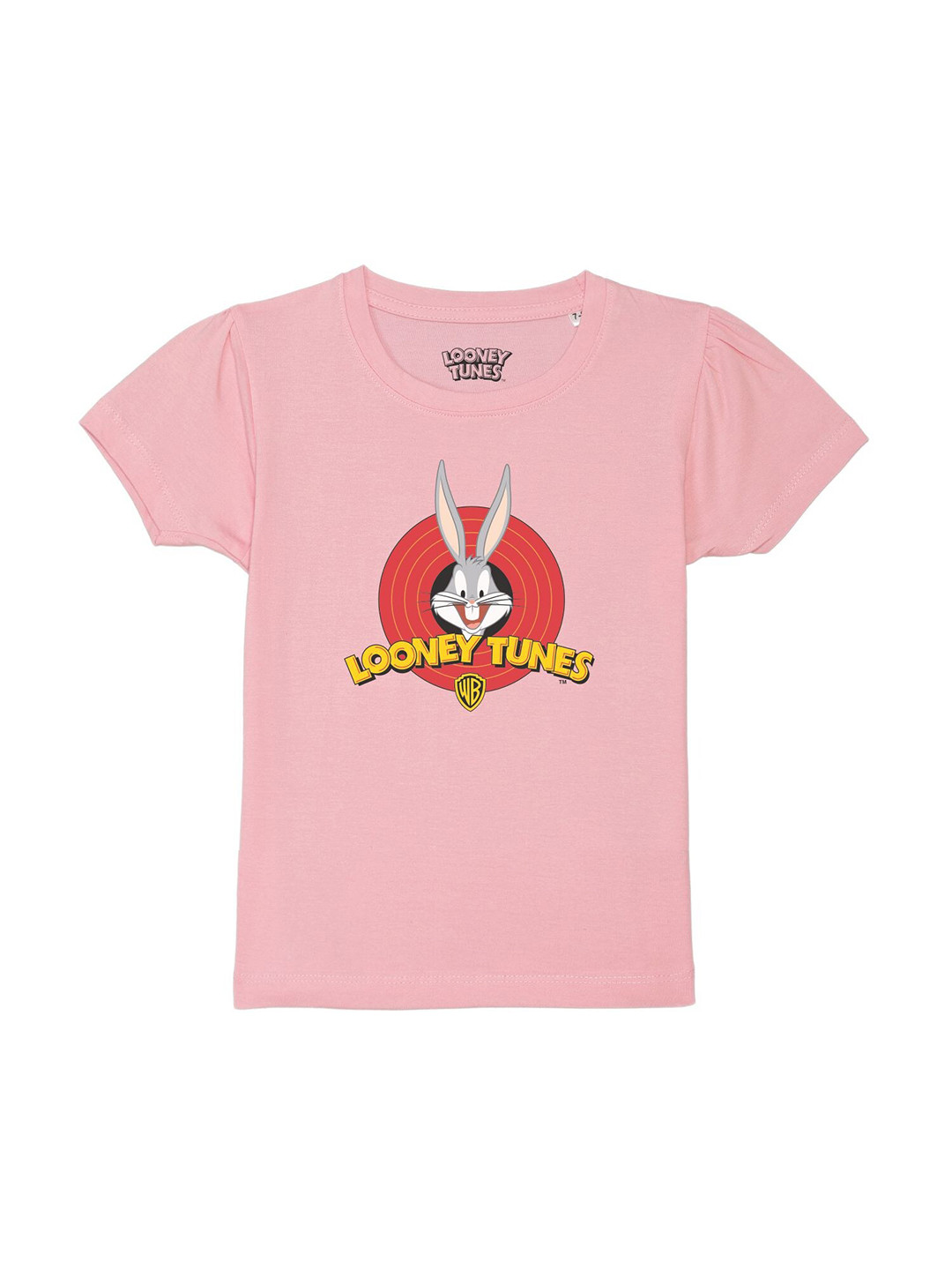 Looney Tunes by Wear Your Mind Girls Pink Looney Tunes Printed T-shirt