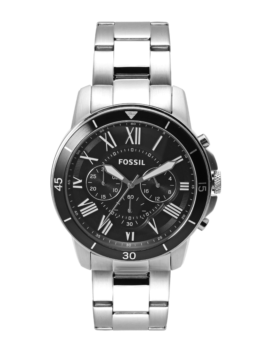 Buy Fossil Men Black Chronograph Dial 