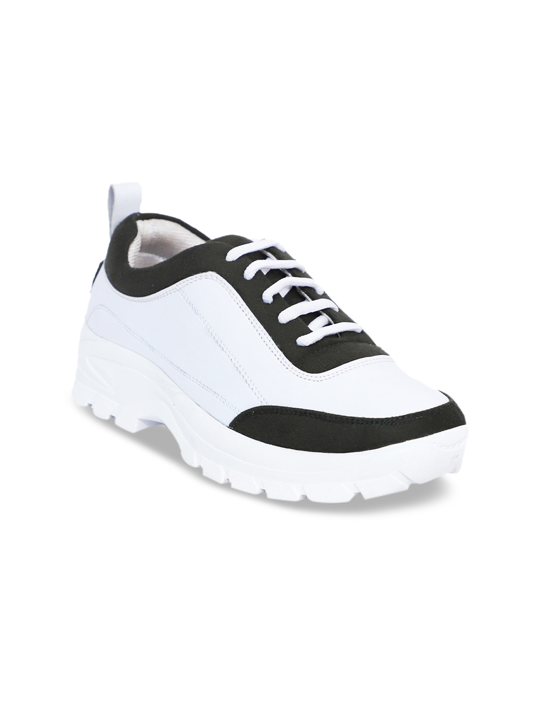 VEGAN BASICS Men White Colourblocked Sneakers