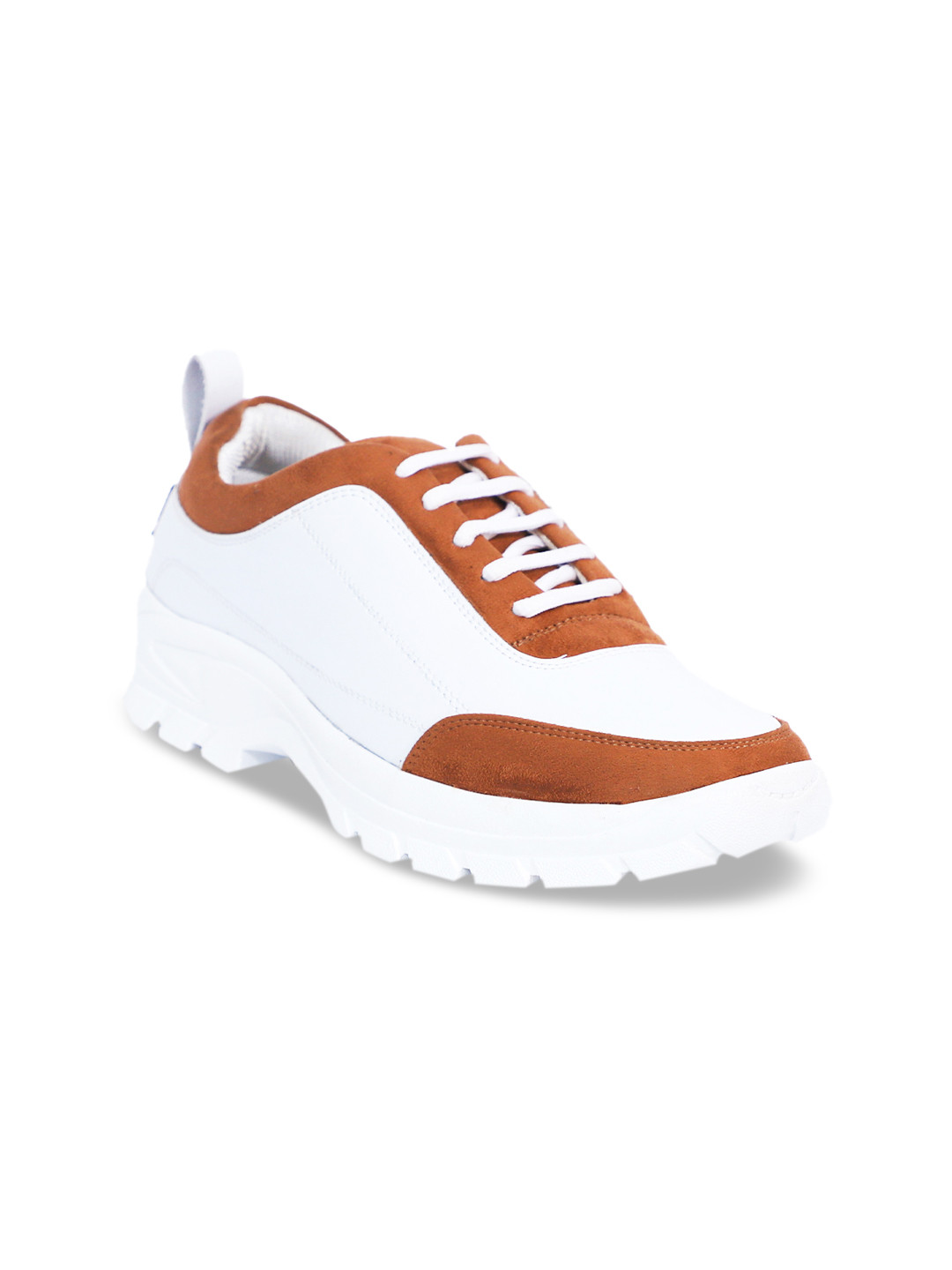 VEGAN BASICS Men White Colourblocked Sneakers