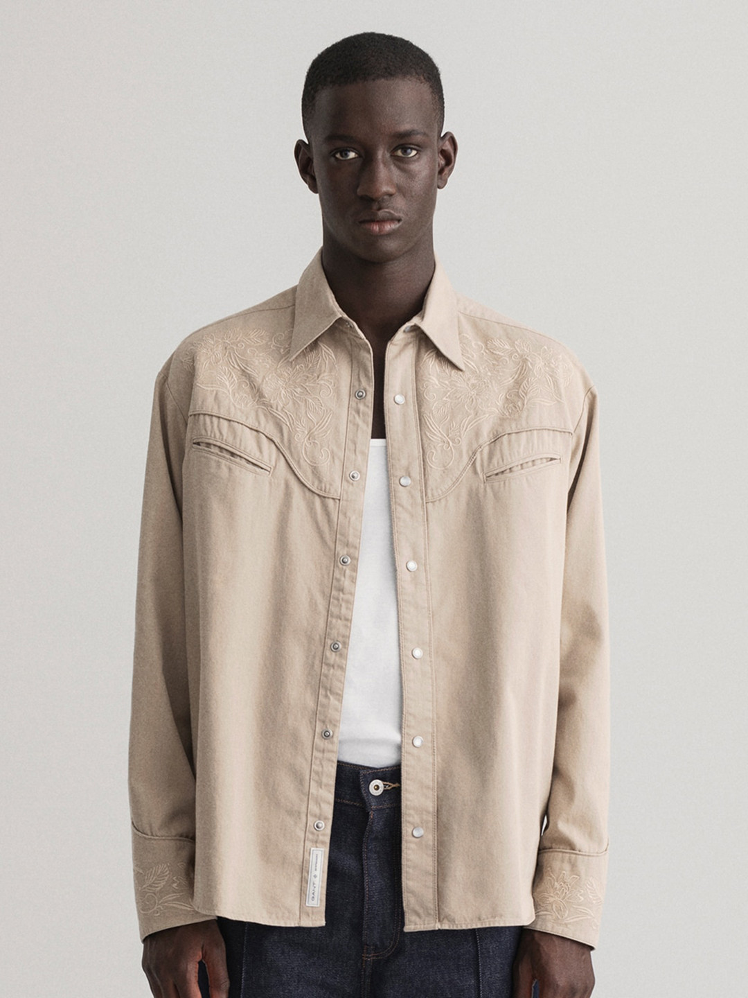 GANT Men Beige Casual Shirt