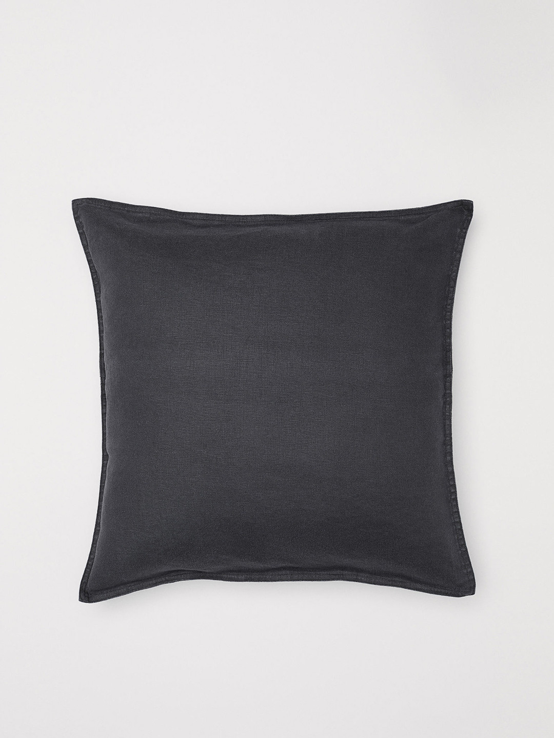H&M Charcoal Grey Washed Linen Cushion Cover