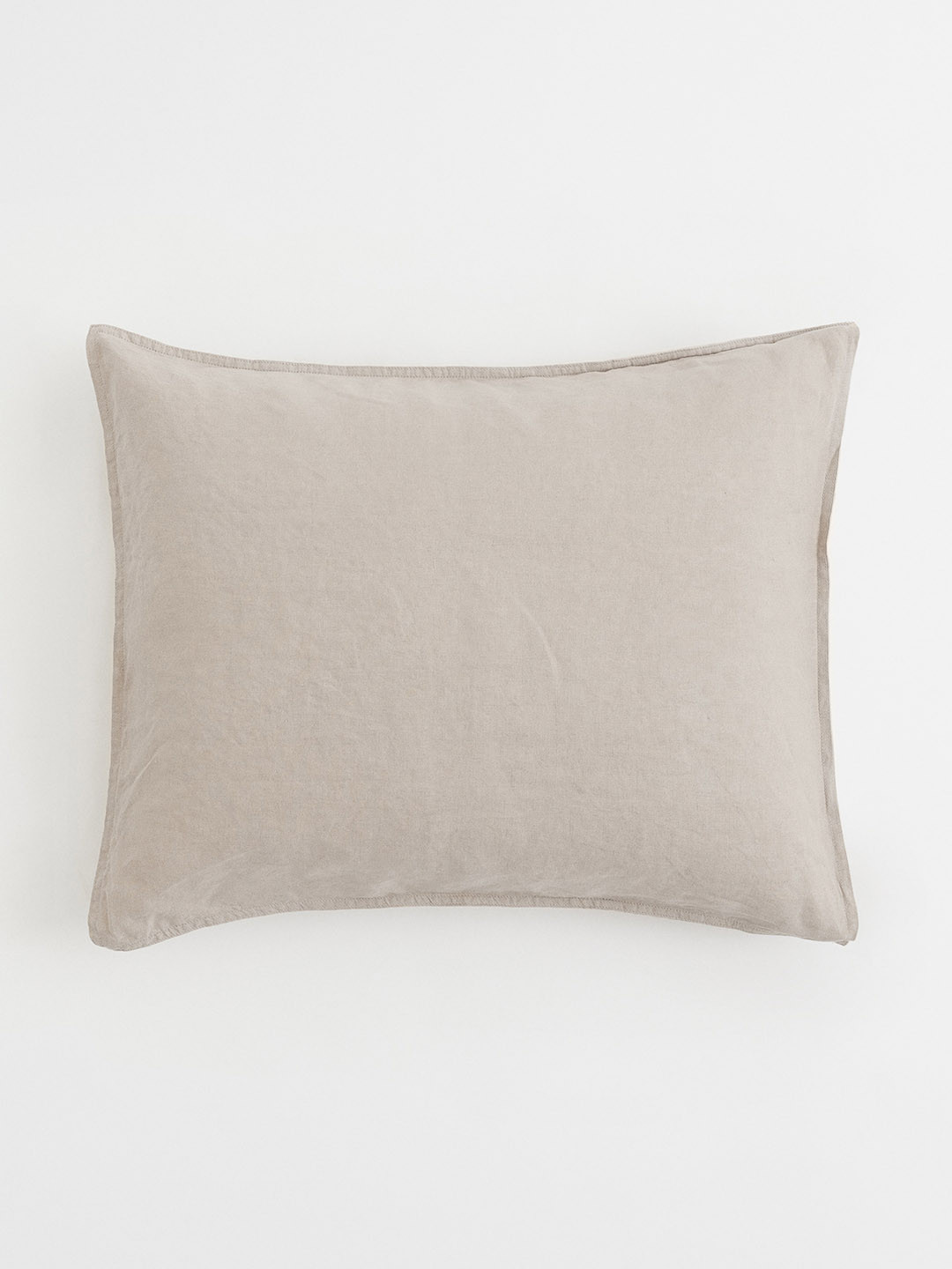 H&M Beige Washed linen pillowcase