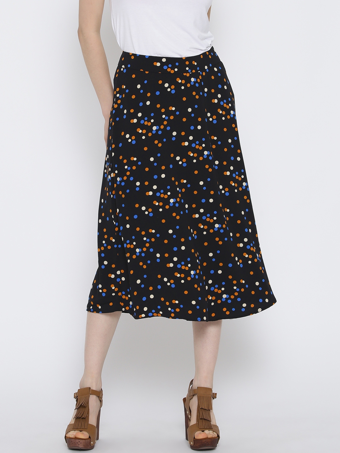 Polka dot a-line skirt shop forever 21