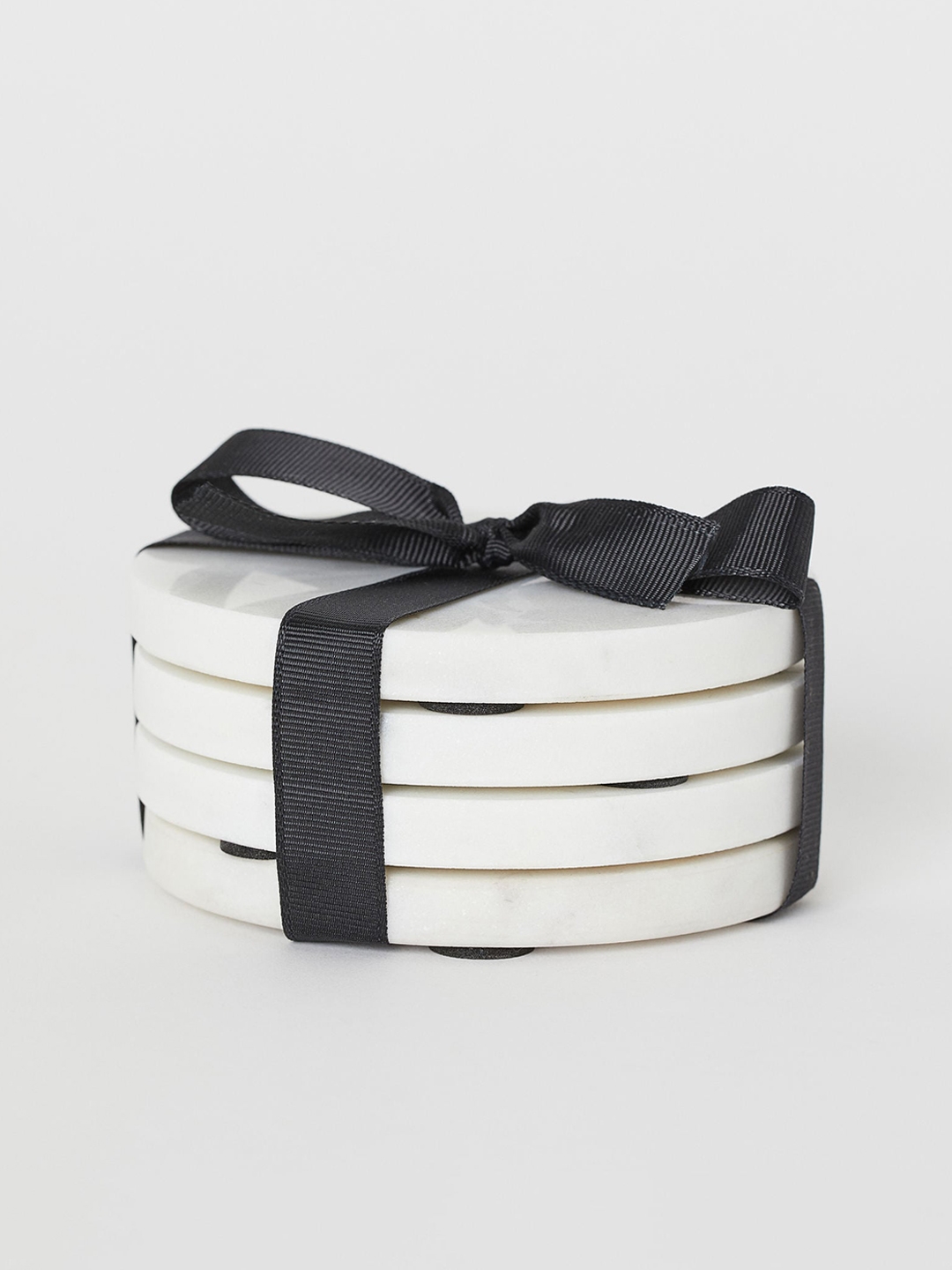 H&M White 4-Pack Marble Coasters