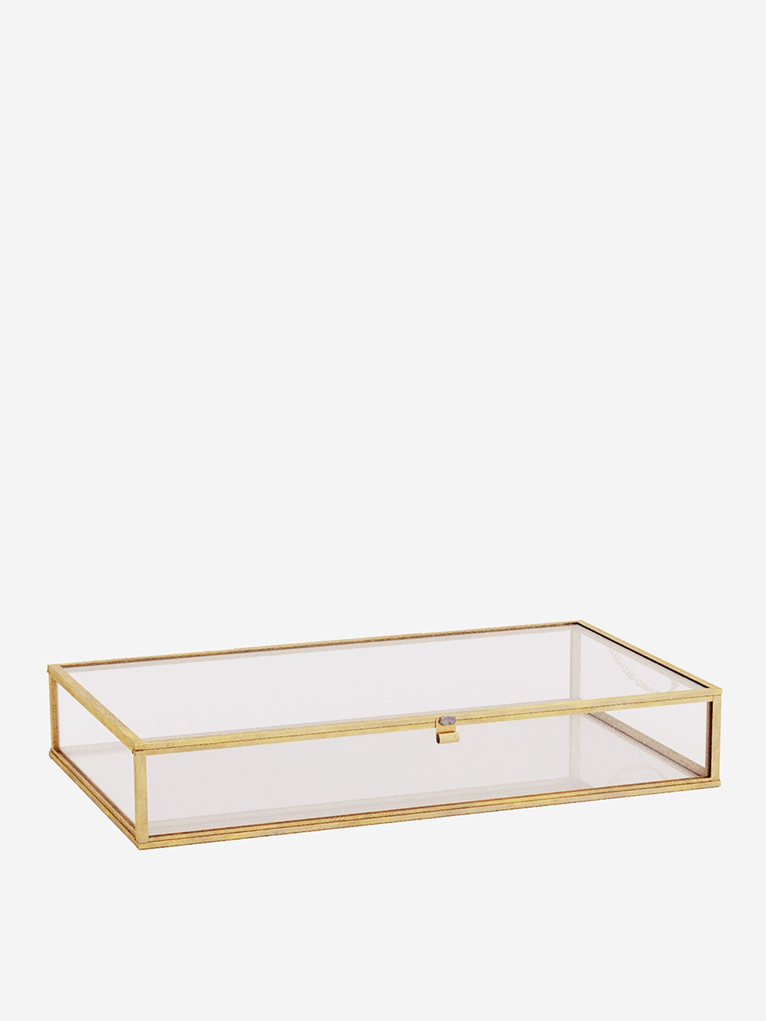 H&M Gold-Toned Large Clear Glass Box
