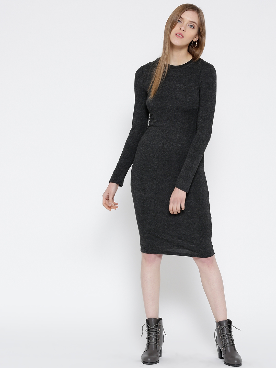 Charcoal grey sheath sales dress