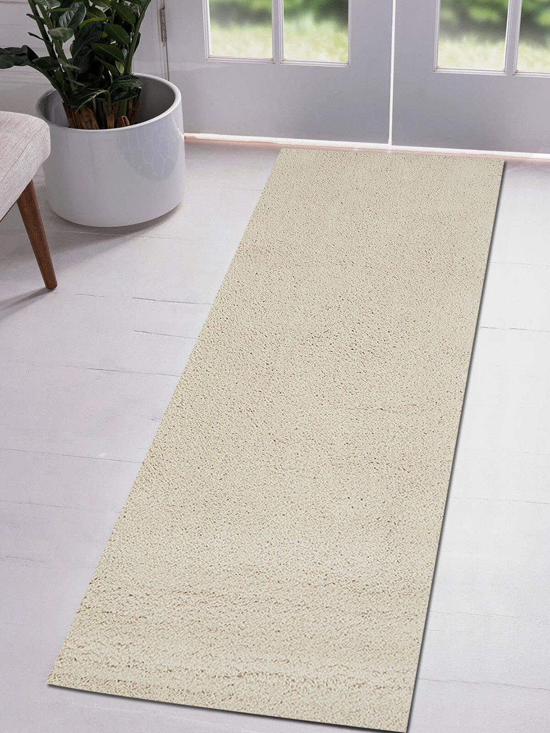 Obsessions Cream Solid Polyester Runner