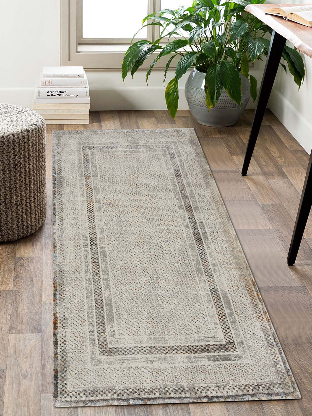 OBSESSIONS Cream-Coloured Abstract Runner