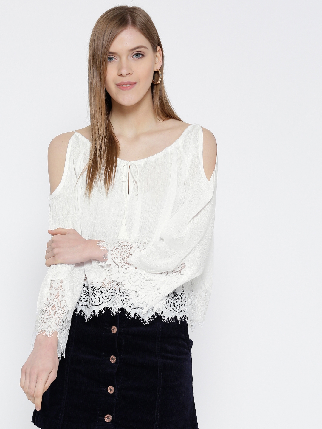 Forever 21 white off shoulder top sale