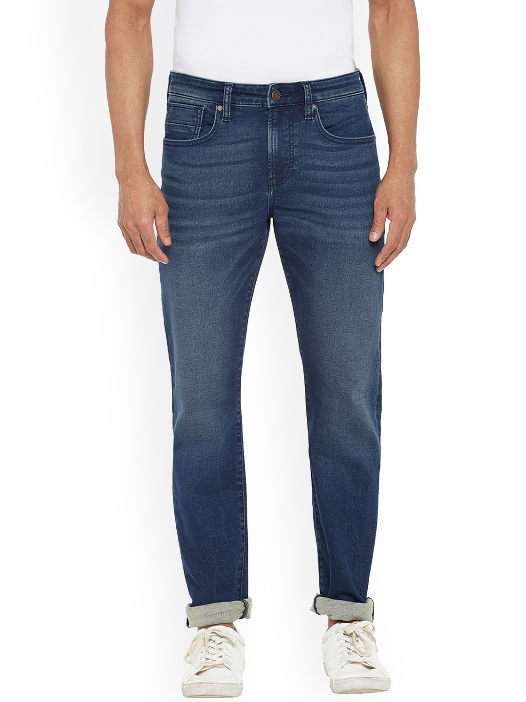 EVERBLUE Men Solid Comfort Slim Light Fade Stretchable Jeans